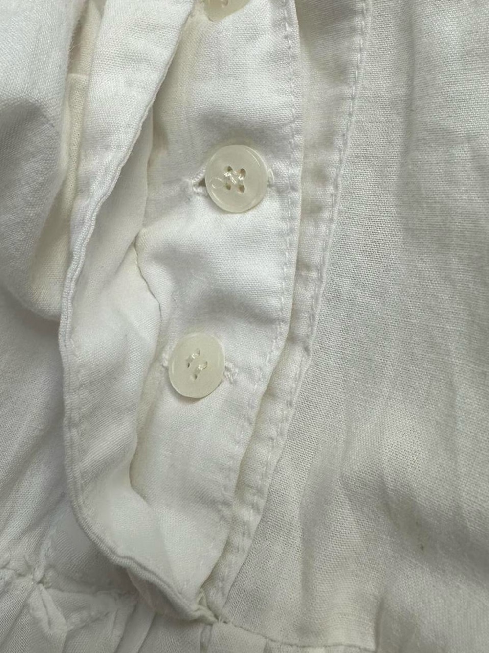 Vintage Handmade White Eyelet Side Tie Boho Maxi Skirt sz L - Picture 7 of 8